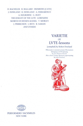 Varietie of Lute Lessons for lute facsimilie