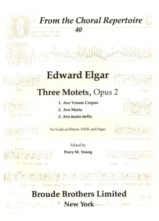 Three Motets op.2 for mixed chorus and organ chorus score