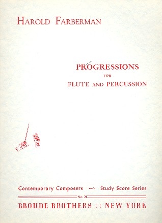 Progressions for flute and percussion score