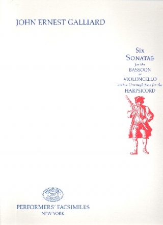 6 Sonatas for bassoon (violoncello) and Bc facsimile (Bc not realized)