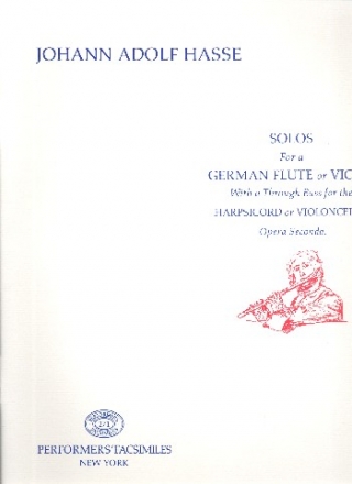 Solos op.2 for a German flute (violin) and harpsicord (violoncello) score (facsimile)