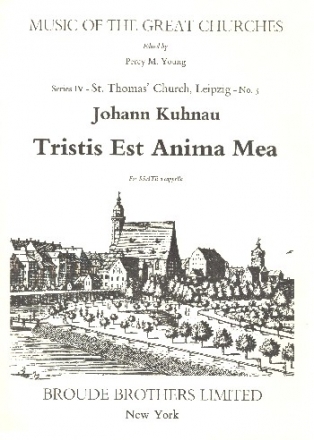 Tristis est anima mea for mixed chorus a cappella score