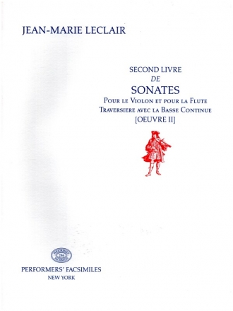 Second Livre de Sonates pour le violon et la flute avec Bc partition