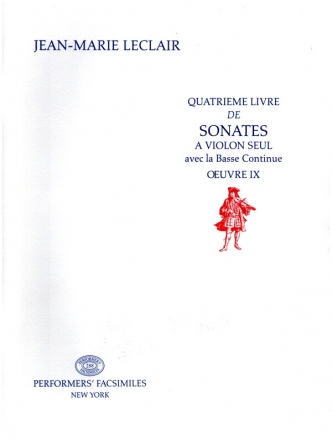 Quatrieme Livre de Sonates pour le violon et Bc partition