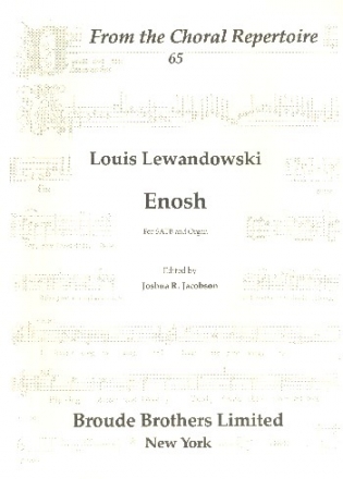 Enosh for mixed chorus and organ score (heb/en)