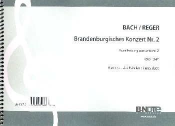 Brandenburgisches Konzert F-Dur Nr.2 BWV1047 fr Klavier zu 4 Hnden Spielpartitur