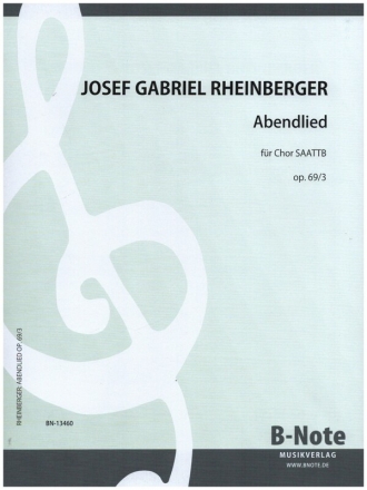 Abendlied op.69/3 fr gem Chor (SSATTB) a cappella Chorpartitur