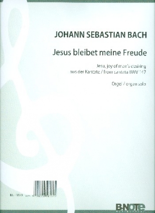 Jesu bleibet meine Freude G-Dur BWV147 fr Orgel