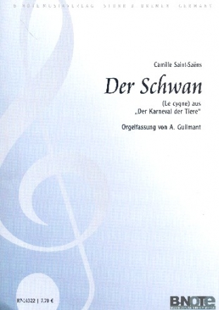 Der Schwan aus Der Karneval der Tiere fr Orgel