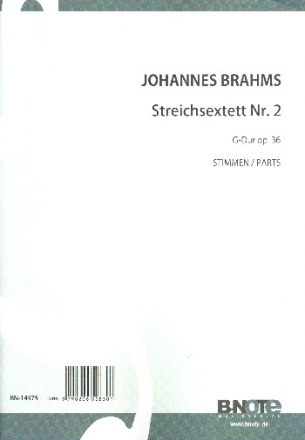 Sextett Nr. 2 G-Dur op.36 fr 2 Violinen, 2 Violen und 2 Violoncelli Stimmen