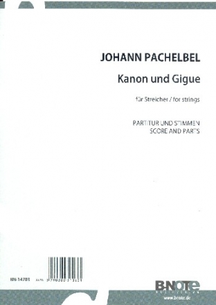 Kanon und Gigue D-Dur Streicher fr Partitur und Stimmen