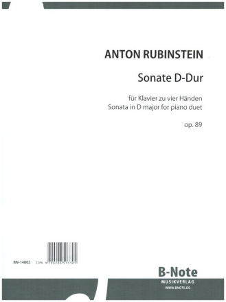 Sonate D-Dur op.89 fr Klavier zu vier Hnden