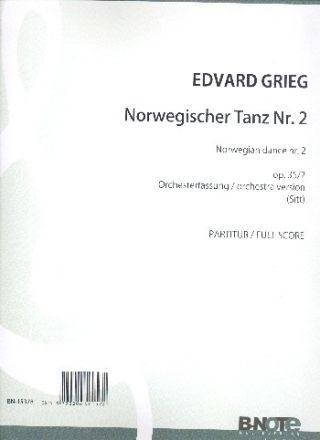 Norwegischer Tanz A-Dur op.35,2 fr Orchester Partitur