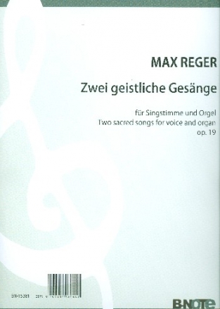 2 geistliche Gesnge op.19 fr Singstimme und Orgel (dt/en)