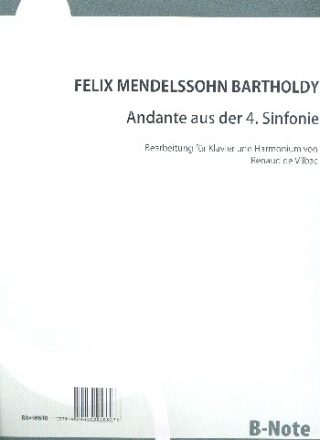 Andante aus der Sinfonie Nr.4 fr Klavier und Harmonium Stimmen