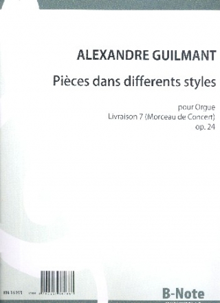 Pices dans differents styles op.24 fr Orgel