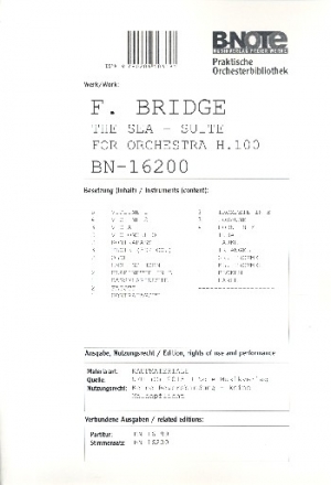 The Sea - Suite H100 fr Orchester Stimmensatz (Streicher 5-4-3-2-2)