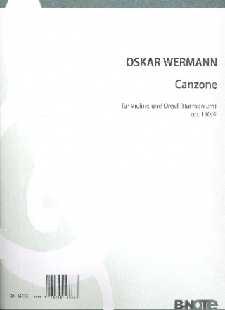 Canzone a-Moll op.130,4 fr Violine und Orgel (Harmonium)