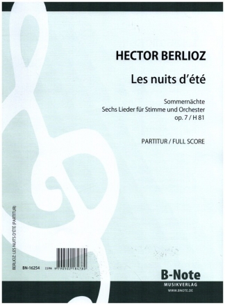 Les nuits d't op.7 H81 fr Gesang und Orchester Partitur (frz/dt)