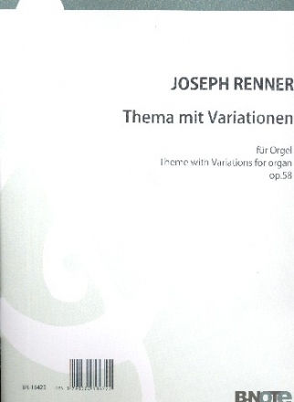 Thema mit Variationen op.58 fr Orgel