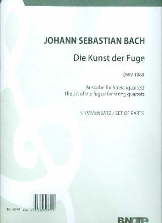 Die Kunst der Fuge BWV1080 fr Streichquartett Stimmen