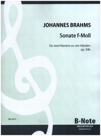 Sonate f-Moll op.34b fr 2 Klaviere zu 4 Hnden Spielpartitur