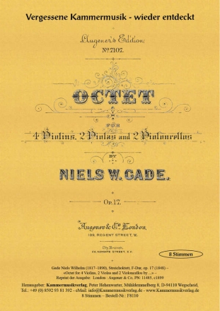 Streichoktett F-Dur op.17 fr 4 Violinen, 2 Violen und 2 Violoncelli Partitur und Stimmen