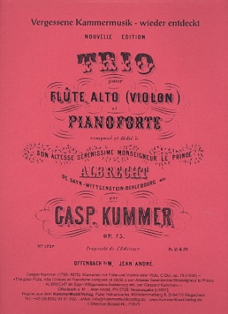 Trio C-Dur op.75 fr Flte, Viola (Violine) und Klavier Stimmen