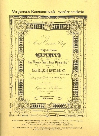 Streichquintett g-Moll op.72 fr 2 Violinen, Viola, 2 Violoncelli (Kontrabass ad lib) Stimmen