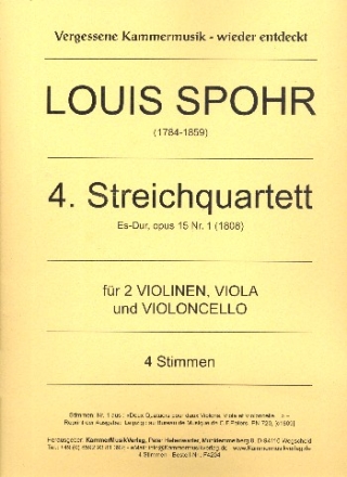 Streichquartett Es-Dur Nr.4 op.15,1  Stimmen