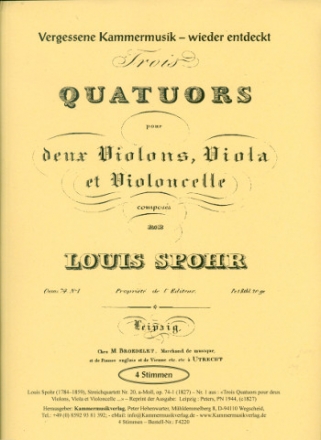 Quartett a-Moll Nr.20 op.74,1 fr Streichquartett Stimmen