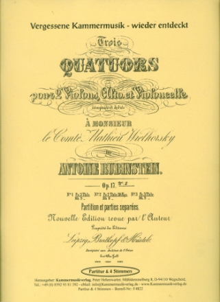 Quartett c-Moll op.17,2 fr 2 Violinen, Viola und Violoncello Partitur und Stimmen