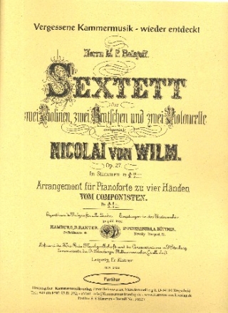 Sextett h-Moll op.27 fr 2 Violinen, 2 Violen und 2 Violoncelli Partitur