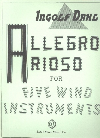 Allegro and Arioso for flute, oboe, clarinet, horn and bassoon score and parts