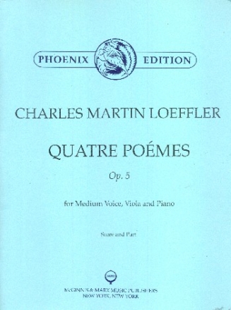 4 pomes op.5 for medium voice, viola and piano 2 scores and viola part