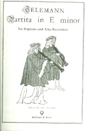 Partita e minor for soprano and alto recorder score