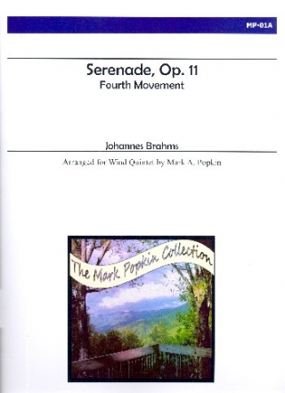 Serenada op.11 Fourth Movement for flute, oboe clarinet, horn and bassoon score and parts