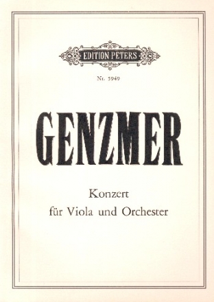 Konzert fr Viola und Orchester Studienpartitur