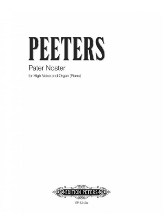 Pater Noster op.102f for high voice and organ (piano) (lat-eng)