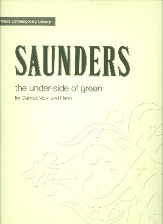 The under-Side of Green for clarinet, violin and piano Score,  archive print