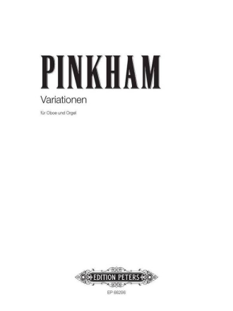 Pinkham, D. Variat. f. Oboe u. Or..., P., Ob., Orgel, Geheftet Pinkham Variations Ob/Org