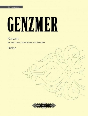 Genzmer, H. Konzert f. Violonc.,..., Kl, VC., KB., Klav., GH. Genzmer Konzert Vc/Kb/Str Ka