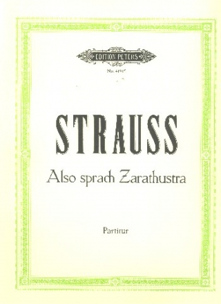 Also sprach Zarathustra op.30 Sinfonische Dichtung fr Orchester Partitur