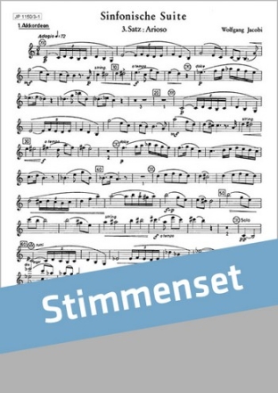 Sinfonische Suite 3. Satz fr Akkordeonorchester  Stimmenset