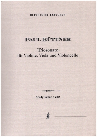 Trio Sonata fr Violine, Viola and Violoncello Studienpartitur und Stimmen