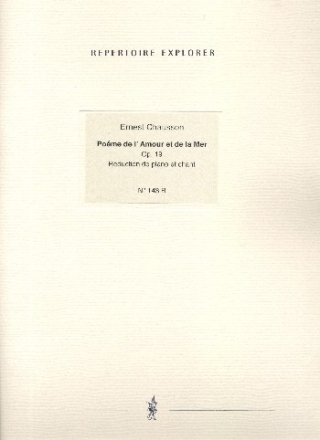 Pome de l?Amour et de la Mer op.19 pour voix et orchestre rduction de piano et chant
