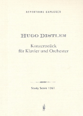 Konzertstck fr Klavier und Orchester Studienpartitur