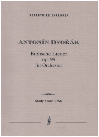 Biblische Lieder op.99 fr Gesang und Orchester Studienpartitur