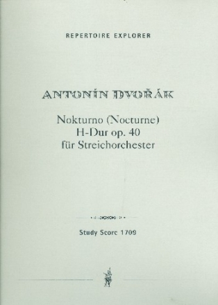 Nocturne H-Dur op.40 fr Streichorchester Studienpartitur