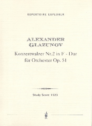 Konzertwalzer F-Dur Nr.2 op.51 fr Orchester Studienpartitur